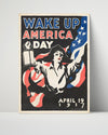 Vintage War Poster - Wake Up America Day - Lantern Call WWII Posters Vintage Framed Prints Poster 16x20