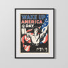 Vintage War Poster - Wake Up America Day - Lantern Call WWII Posters Vintage Framed Prints Gallery Frame 16x20