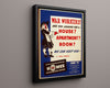 Vintage War Poster - War of Wealth - FlagRescue WWII Posters Vintage Framed Prints Floating Canvas 16x20