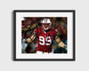 Wisconsin Autograph Print - JJ Watt - Badger Beast College FSPrints Gallery Frame 16x20