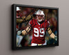 Wisconsin Autograph Print - JJ Watt - Badger Beast College FSPrints Floating Canvas 16x20