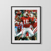 Wisconsin Autograph Print - Russell Wilson - Badger Bombs Away College FSPrints Gallery Frame 16x20