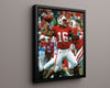 Wisconsin Autograph Print - Russell Wilson - Badger Bombs Away College FSPrints Floating Canvas 16x20