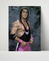 Wrestling Autograph Photo - Bret Hart Iconic - Pink and Black Attack Wrestling FramedSportPrints Poster 16x20