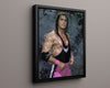 Wrestling Autograph Photo - Bret Hart Iconic - Pink and Black Attack Wrestling FramedSportPrints Floating Canvas 16x20