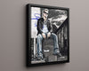 Wrestling Autograph Photo - Chris Jericho Rock Look - Break the Walls Down Wrestling FramedSportPrints Floating Canvas 16x20