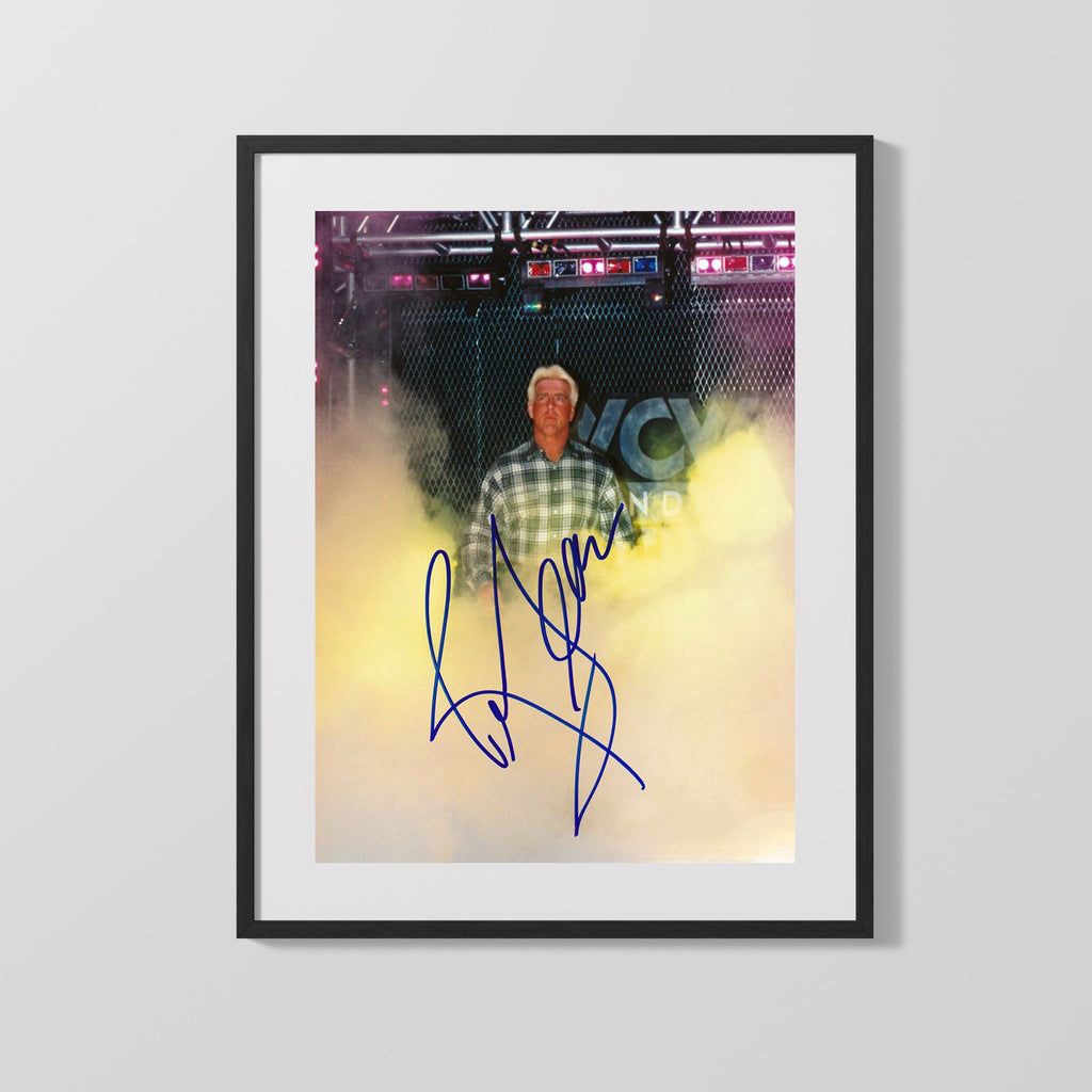 Wrestling Autograph Photo - Ric Flair WCW - Nature Boy Wooo Wrestling FramedSportPrints Gallery Frame 16x20