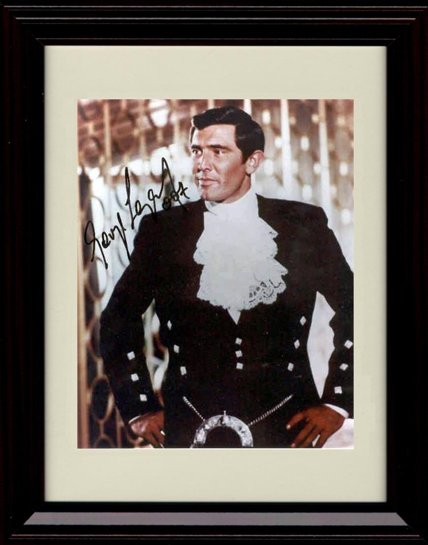 16x20 Framed 007 George Lazenby Autograph Promo Print - Ruffled Shirt Gallery Print - Movies FSP - Gallery Framed   