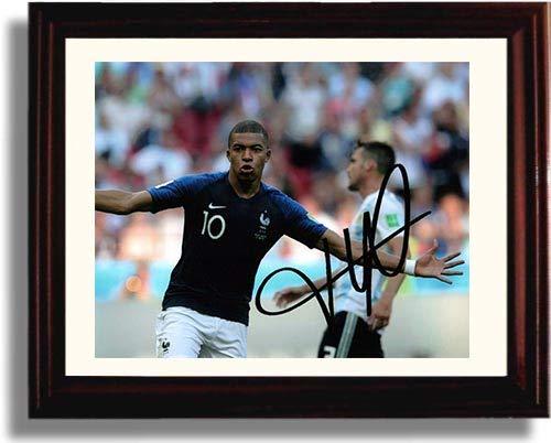 8x10 Framed Kylian Mbappe - France World Cup 2018 Celebration - Autograph Promo Print Framed Print - Soccer FSP - Framed   