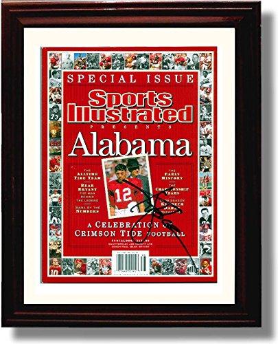 Framed 8x10 Alabama Football Special Issue Kenny Stabler SI Autograph Print Framed Print - College Football FSP - Framed   