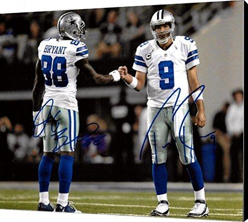 Floating Canvas Wall Art:   Dez Bryant & Tony Romo - Autograph Print Floating Canvas - Football FSP - Floating Canvas   