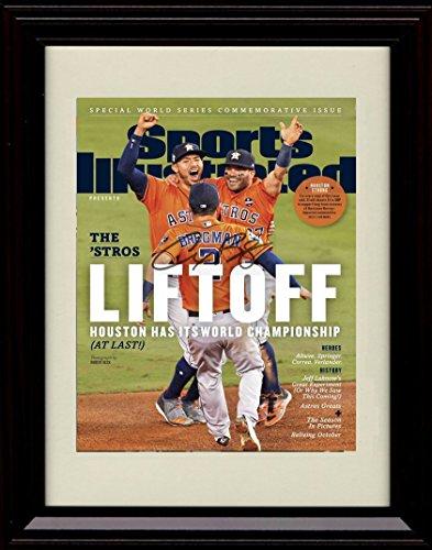 Gallery Framed Alex Bregman SI Autograph Replica Print - World Champs! Gallery Print - Baseball FSP - Gallery Framed   