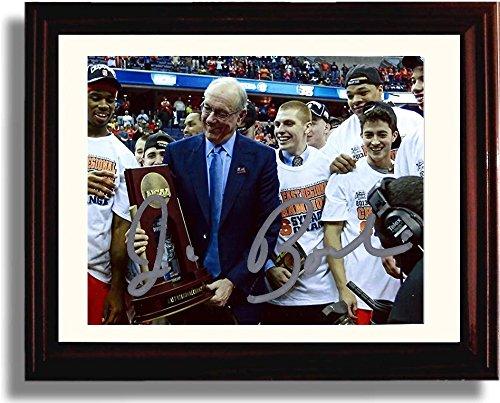 Framed 8x10 Syracuse Jim Boeheim "NCAA Trophy" 2003 Championship Autograph Promo Print Framed Print - College Basketball FSP - Framed   