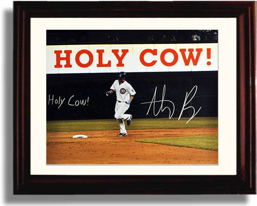 Framed 8x10 Anthony Rizzo - Holy Cow Autograph Replica Print Framed Print - Baseball FSP - Framed   