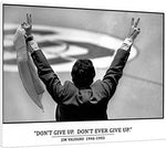 Floating Canvas Wall Art:   Jim Valvano Don't Ever Give Up Print - NC State Wolfpack Floating Canvas - College Basketball FSP - Floating Canvas   