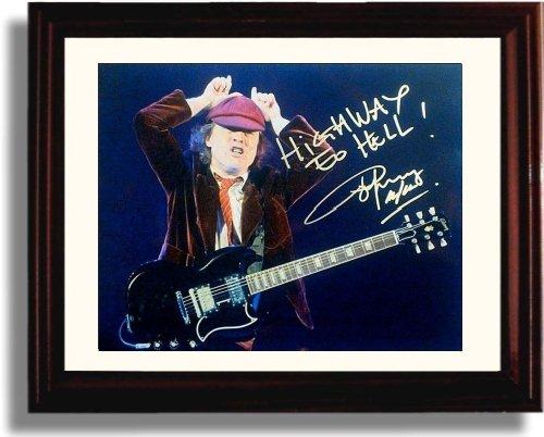 8x10 Framed Angus Young of ACDC Autograph Promo Print Framed Print - Music FSP - Framed   