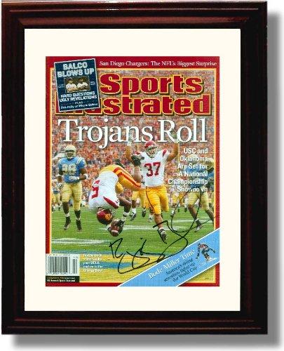 Framed 8x10 USC Trojans "Trojans Roll" National Champs Reggie Bush SI Autograph Print Framed Print - College Football FSP - Framed   