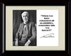 Framed Thomas Edison Autograph Promo Print - Inspirational Quote Framed Print - History FSP - Framed   