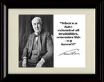 Framed Thomas Edison Autograph Promo Print - Inspirational Quote Framed Print - History FSP - Framed   