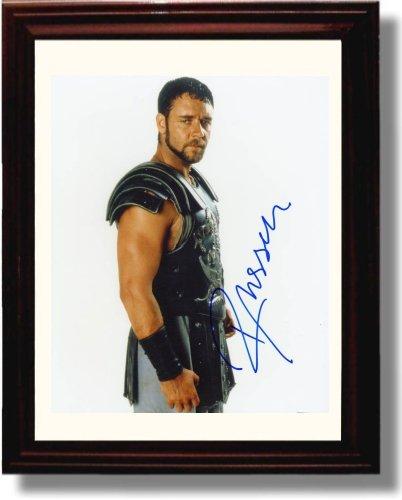 8x10 Framed Russell Crowe and Connie Nelson Autograph Promo Print - Gladiator Framed Print - Movies FSP - Framed   