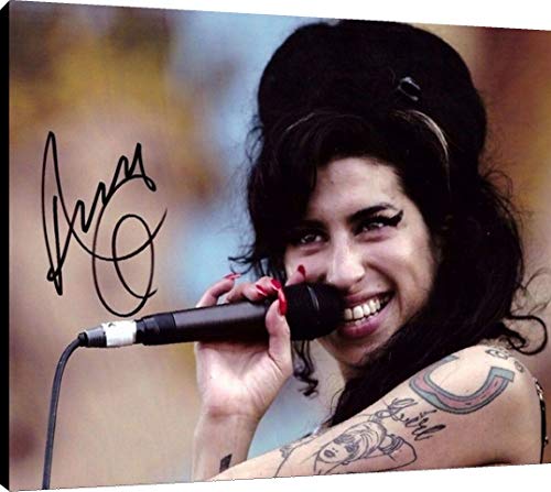 Floating Canvas Wall Art:  Amy Winehouse Autograph Print Floating Canvas - Music FSP - Floating Canvas   