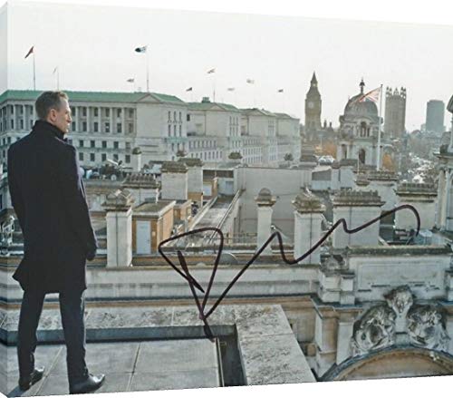 Floating Canvas Wall Art:  Daniel Craig Autograph Print - James Bond 3 Floating Canvas - Movies FSP - Floating Canvas   