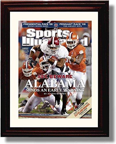 16x20 Gallery Frame "SEC Beware" Alabama 2008 Glen Coffee SI Autograph Promo Print Gallery Print - College Football FSP - Gallery Framed   
