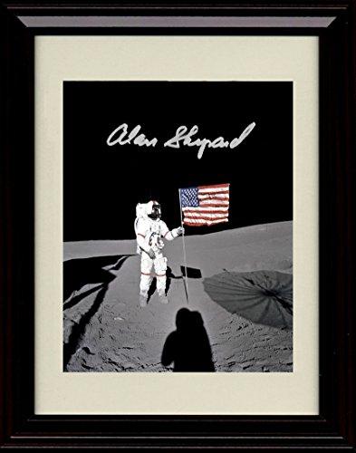 Unframed Alan Shepard Autograph Promo Print - Apollo 14 - US Flag Unframed Print - History FSP - Unframed   
