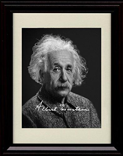 8x10 Framed Albert Einstein Autograph Promo Print - Engineering Pioneer Framed Print - History FSP - Framed   