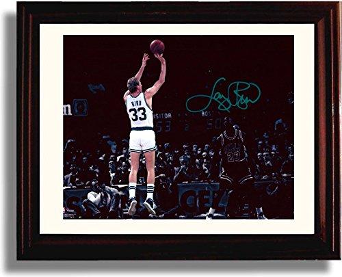 8x10 Framed Larry Bird - Boston Celtics "Larry Legend" Autograph Promo Print Framed Print - Pro Basketball FSP - Framed   