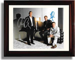 Framed George Clooney, Brad Putt, and Matt Damon Autograph Promo Print - Oceans 11 Framed Print - Movies FSP - Framed   