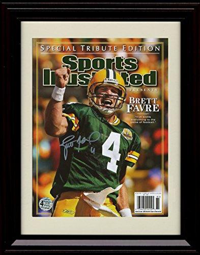 Framed Brett Favre SI Autograph Promo Print - Career Tribute Framed Print - Pro Football FSP - Framed   