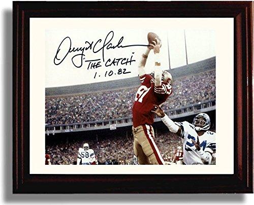 Framed 49ers Dwight Clark "The Catch" Autograph Promo Print Framed Print - Pro Football FSP - Framed   