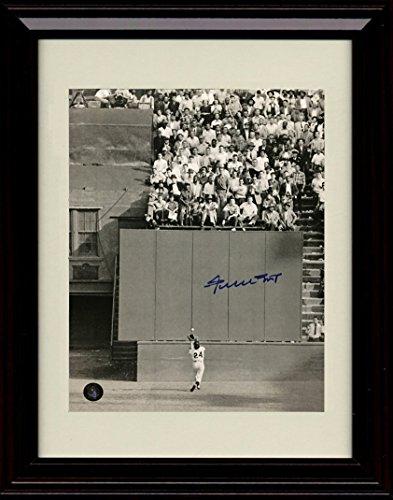 Framed 8x10 Willie Mays Autograph Replica Print - Polo Ground World Series Catch Framed Print - Baseball FSP - Framed   