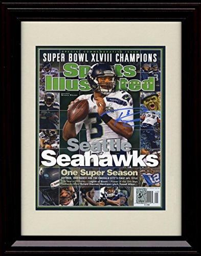 Unframed Russell Wilson - Seattle Seahawks SI Autograph Promo Print - Champs! Unframed Print - Pro Football FSP - Unframed   