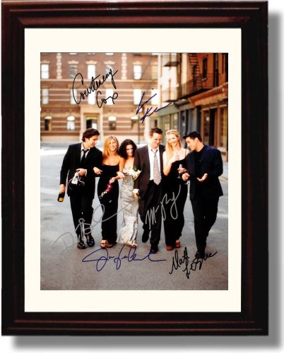 16x20 Framed Friends Street Autograph Promo Print - Friends Cast Gallery Print - Television FSP - Gallery Framed   