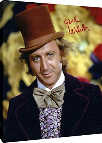 Canvas Wall Art:  Gene Wilder Autograph Print - Charlie and The Chocolate Factory Canvas - Movies FSP - Canvas   