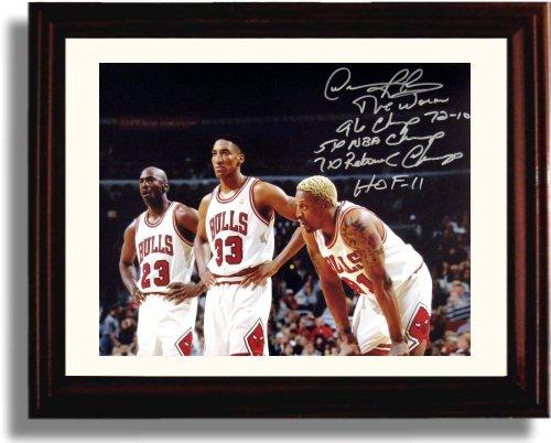 Framed Dennis Rodman Autograph Promo Print - Chicago Bulls Framed Print - Pro Basketball FSP - Framed   