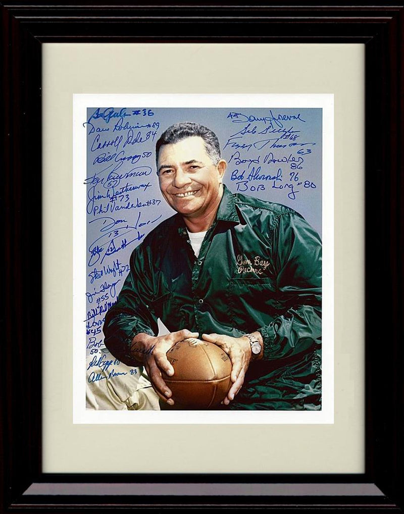 Framed 1966 Team Signed - Green Bay Packers Autograph Promo Print - World Champions Framed Print - Pro Football FSP - Framed   