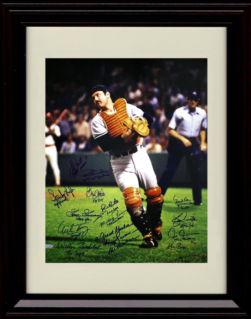 Framed 8x10 1978 World Series - Portrait - New York Yankees Autograph Replica Print Framed Print - Baseball FSP - Framed   