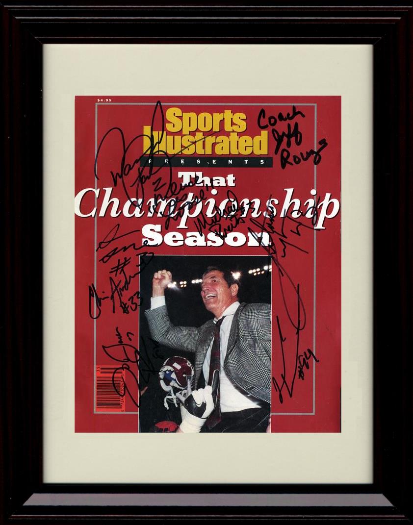 Unframed Gene Stallings Autograph Promo Print - Alabama Crimson Tide - 1992 Champs Unframed Print - College Football FSP - Unframed   