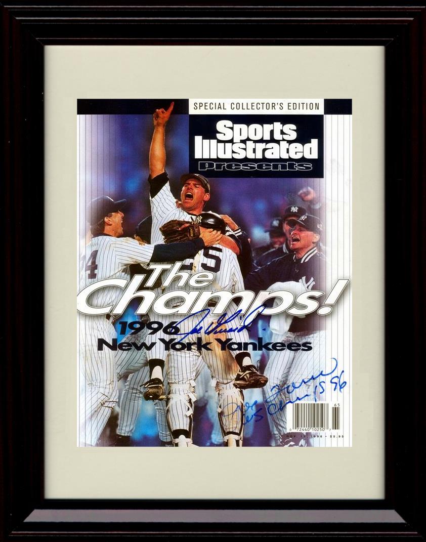 Gallery Framed 1996 World Series Sports Illustrated Signed - Portrait - New York Yankees Autograph Replica Print Gallery Print - Baseball FSP - Gallery Framed   