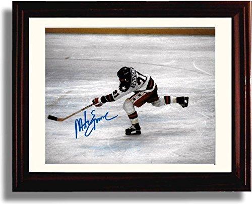 8x10 Framed Mike Eruzione - Miracle on Ice 1980 US Olympic Hockey Autograph Promo Print Framed Print - Hockey FSP - Framed   
