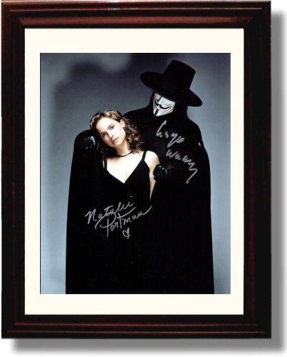 8x10 Framed Cast of V for Vendetta Autograph Promo Print - V for Vendetta Framed Print - Movies FSP - Framed   