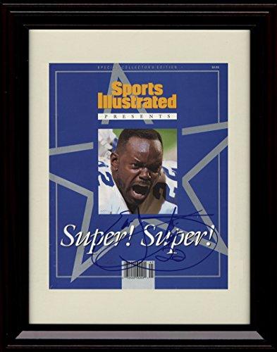 8x10 Framed Emmitt Smith "Super Super" - Dallas Cowboys SI Autograph Promo Print Framed Print - Pro Football FSP - Framed   