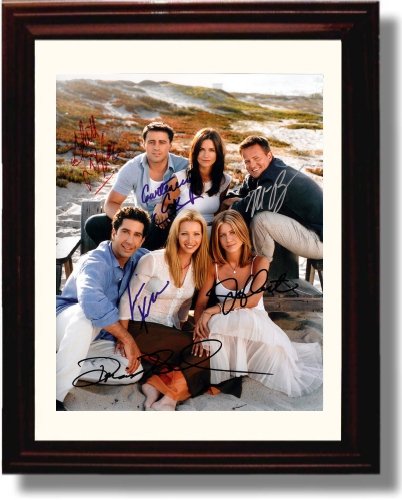 8x10 Framed Friends Beach Autograph Promo Print - Friends Cast Framed Print - Television FSP - Framed   