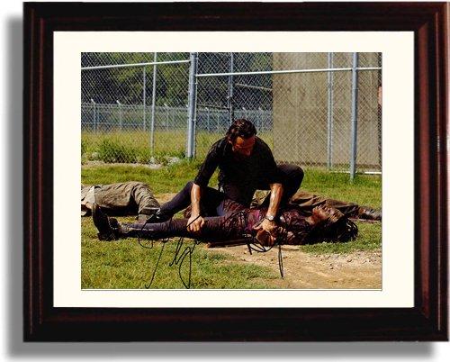 8x10 Framed Andrew Lincoln and Danai Gurira Autograph Promo Print - The Walking Dead Framed Print - Television FSP - Framed   