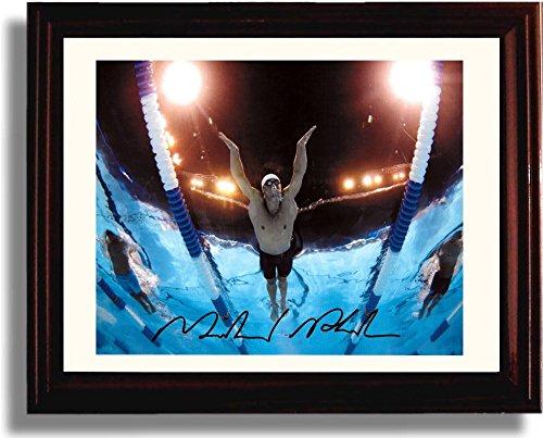 8x10 Framed Michael Phelps Autograph Promo Print - The Dive Framed Print - Olympics FSP - Framed   