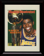 8x10 Framed Magic Johnson SI Autograph Promo Print - Los Angeles Lakers Champs! Framed Print - Pro Basketball FSP - Framed   
