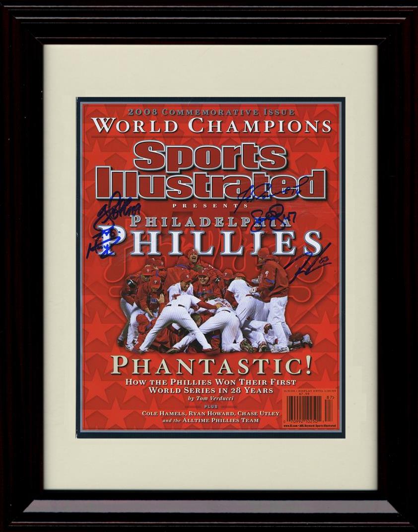 Unframed 2008 World Series - Sports Illustrated Commemorative - Philadelphia Phillies Autograph Replica Print Unframed Print - Baseball FSP - Unframed   